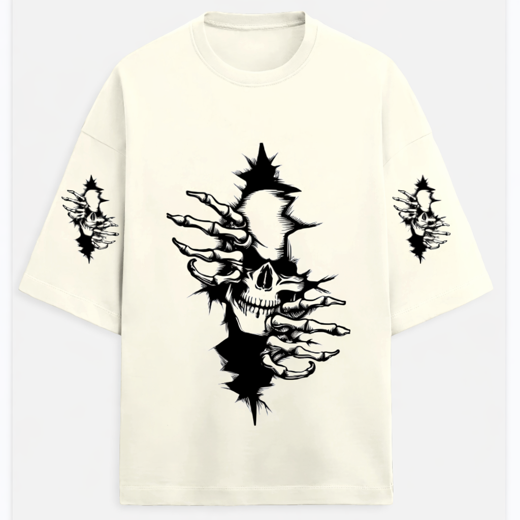skull-rip tee